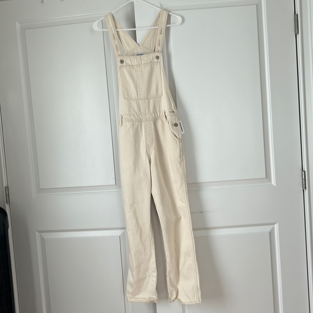 Old Navy cream overalls | girls XL (14-16)